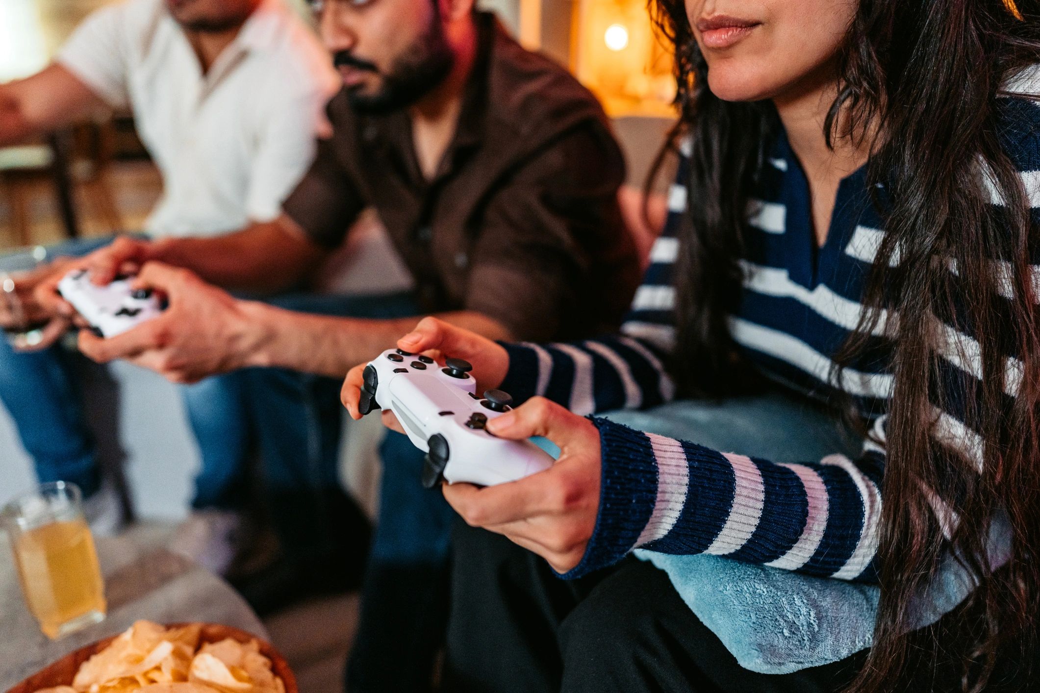 Diverse gaming community having fun together